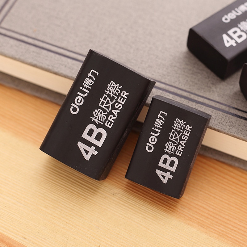 Black Rubber stationery eraser 4B rubber drawing eraser school office supplies papelaria borrachas escolar material