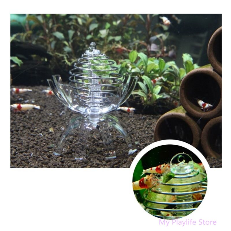 Aquarium Multi-function Fish Shrimp Feeder Spinach Cage Moss Ball Dry Spinach Feeding Food Bowl Shrimp Feeding cage C42