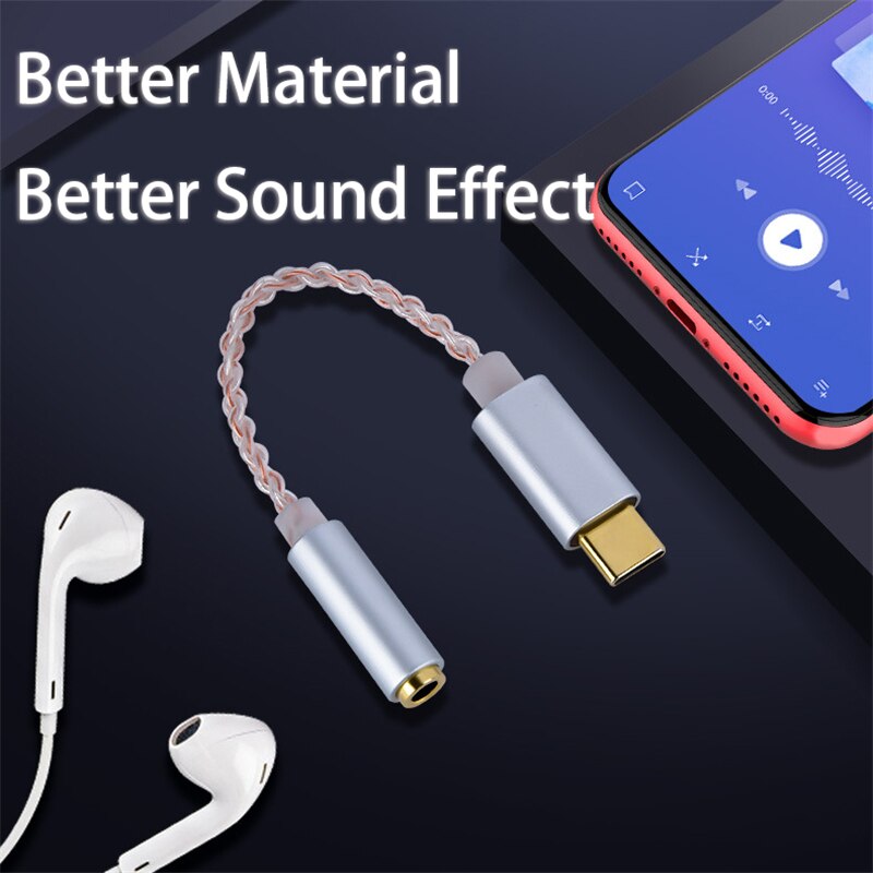 Hi Res Dac Oortelefoon Amp Usb Type C Naar 3.5Mm Jack Headset Audio Adapter 32bit 384Khz Digitale Decoder aux Hifi Converter ALC4050