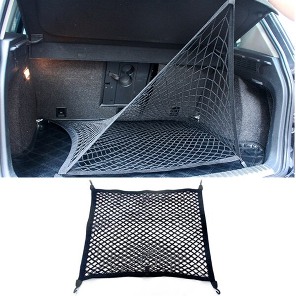 Flyj bil bagkoffertsæde elastisk snor net mesh bil bagagerum opbevaringstaske cargo organizer opbevaring taske lomme bur auto tilbehør: D