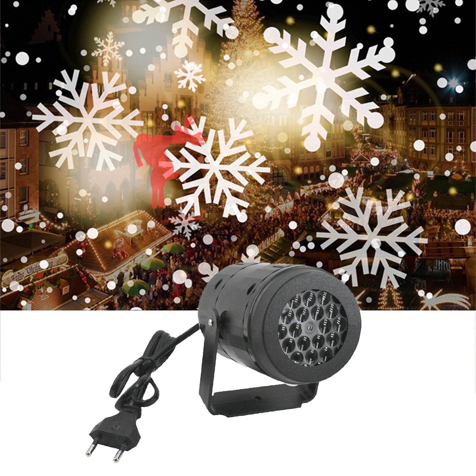 40# jul led-projektører projektor udendørs led vandtæt roterende sne juledekorationsforsyninger navidad новый год: -en
