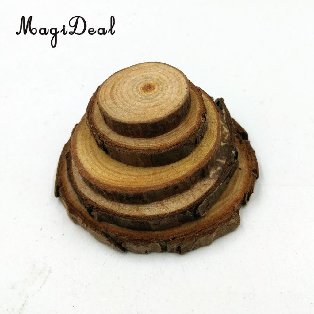 50Pcs 20-40mm Mixed Mini Wood Tree Slices Pine Log Slices Natural Rustic Craft Wedding Christmas Centerpiece Decoration