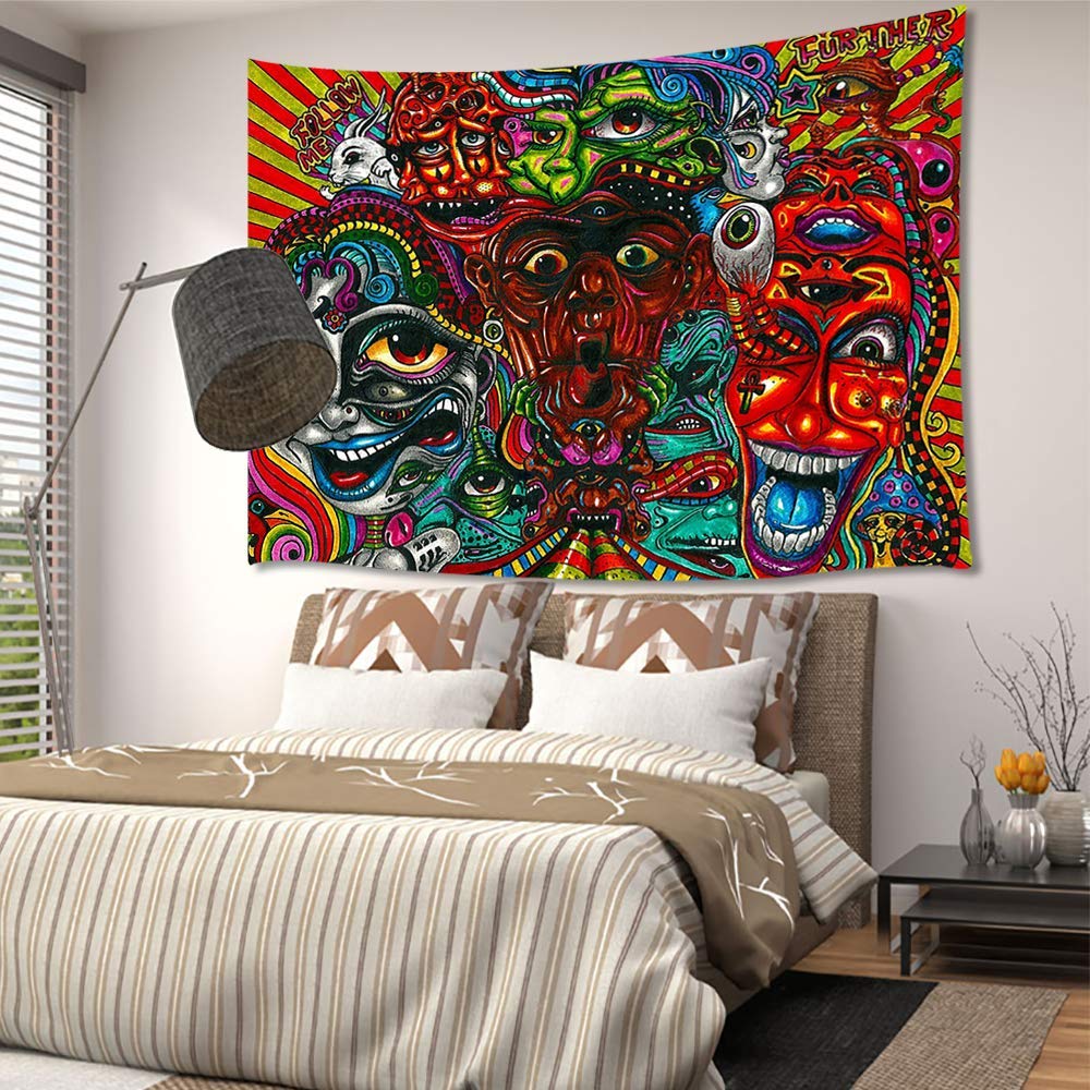 Abstracto Trippy árabe Retro misterioso patrón actualizar tapices colgante de pared para dormitorio universitario