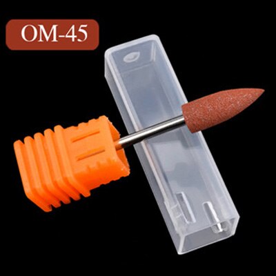 Brocas para uñas de carburo de silicio de goma, pulidor Flexible para manicura y pedicura, accesorios eléctricos para limar uñas, 1 unidad: Orange -320Grit
