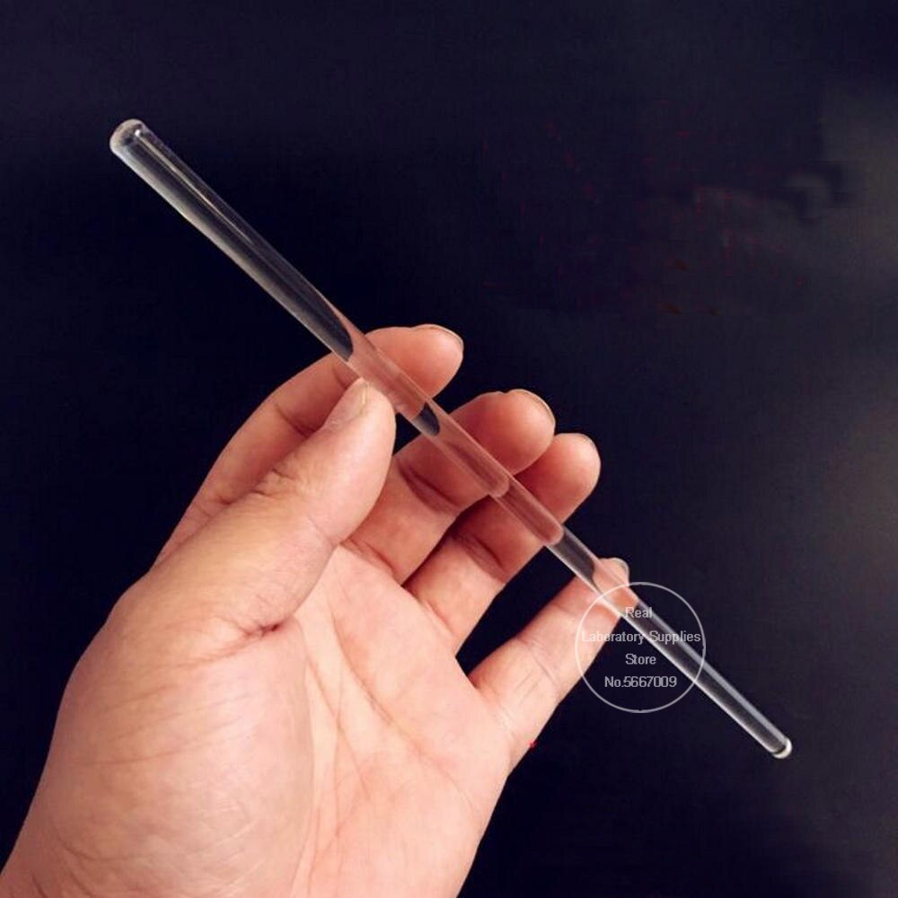 5pcs 10pcs Lab Borosilicate Glass Stirring Rods 5/7/8/10mm Diameter 100/150/200/300/350/400mm Length agitator Stirrer