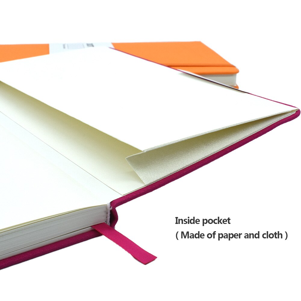 A5 Dotted Notebook 100 GSM A5 Journal Cloth hard cover, 160 pages, ivory white paper Hand-made planner Agenda