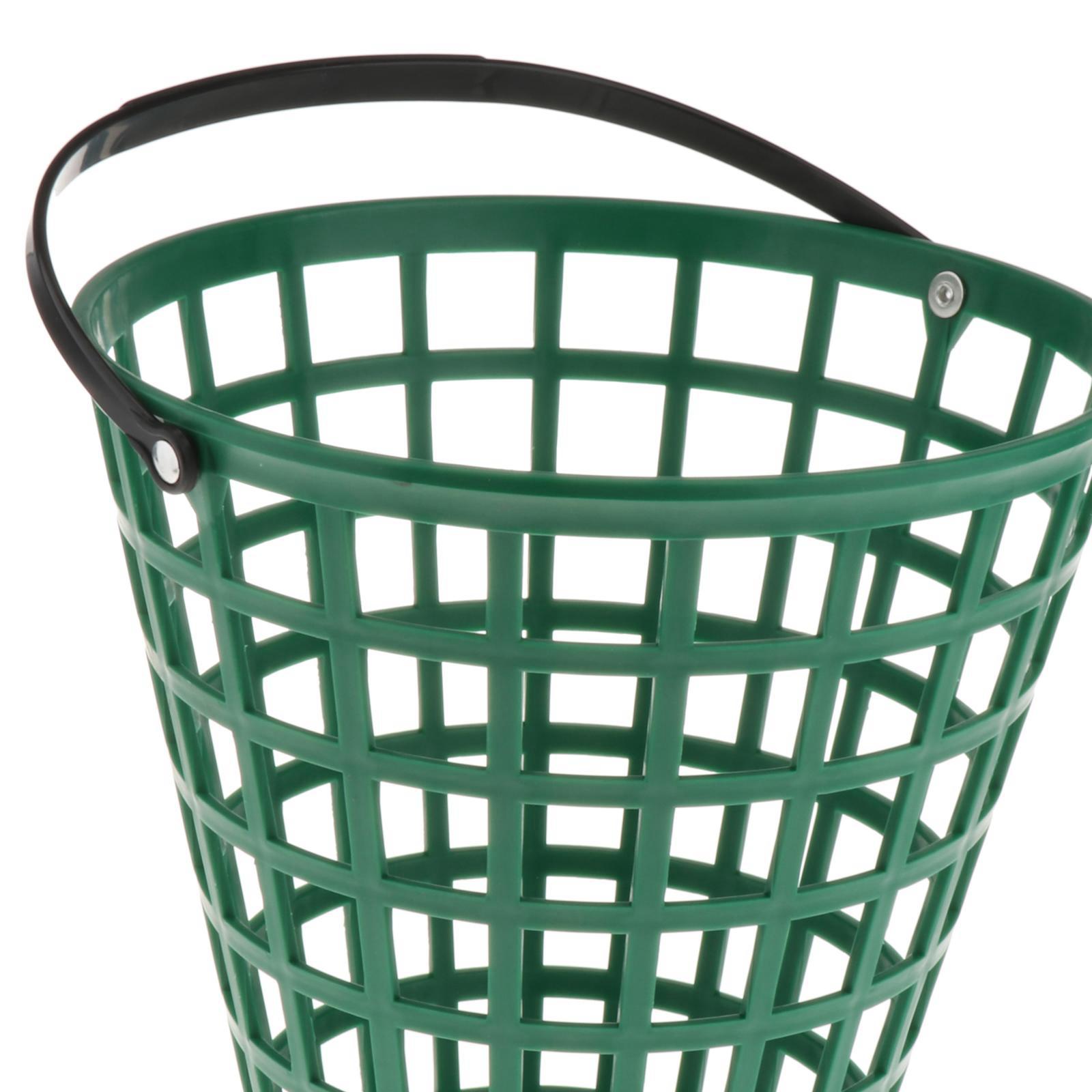Panier de balle de golf incassable, support de seau de transport en plastique avec poignée