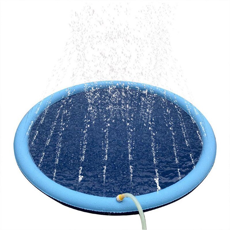 Tapis d&#39;arrosage gonflable pour animaux de compagnie, 100/170/190cm, tapis de jeu rafraîchissant, baignoire pour chiens et chiots: Pet Sprinkler Pad / 190x190cm