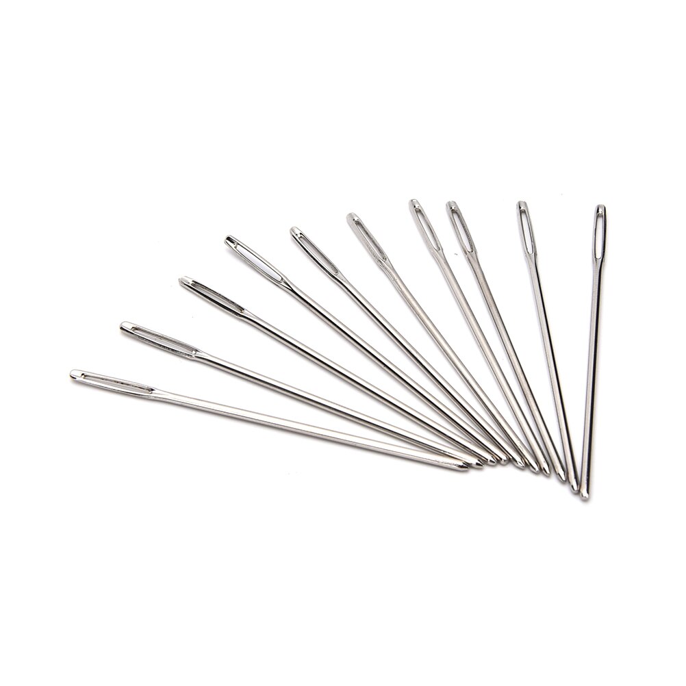 Big Eye Stainless Steel Sewing Tool Practical 20 Pieces / Set Of Big Eye Needle Set Size Blunt Needle Knitting Cross
