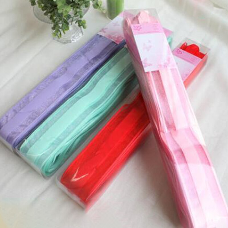 Strik lint snoepkleurige sneeuw garen omwikkeld rand jaar feest bruiloft tas auto familie verpakking decoratief lint