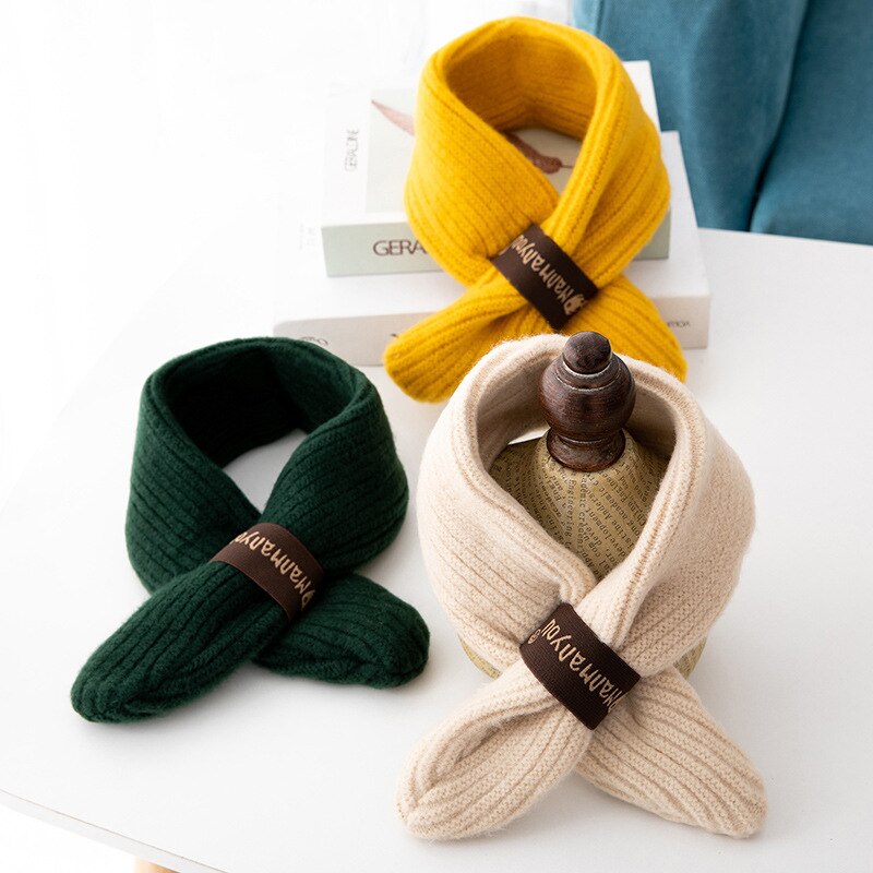 Winter baby scarf boys cross scarf winter and autumn knitted warm girls collar children scarf trend
