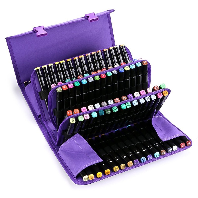 OLIKE Marker 120 Holders Organizer Case Storage for Primascolor Copic Marker So on Fits from 15mm to 22mm Diameter