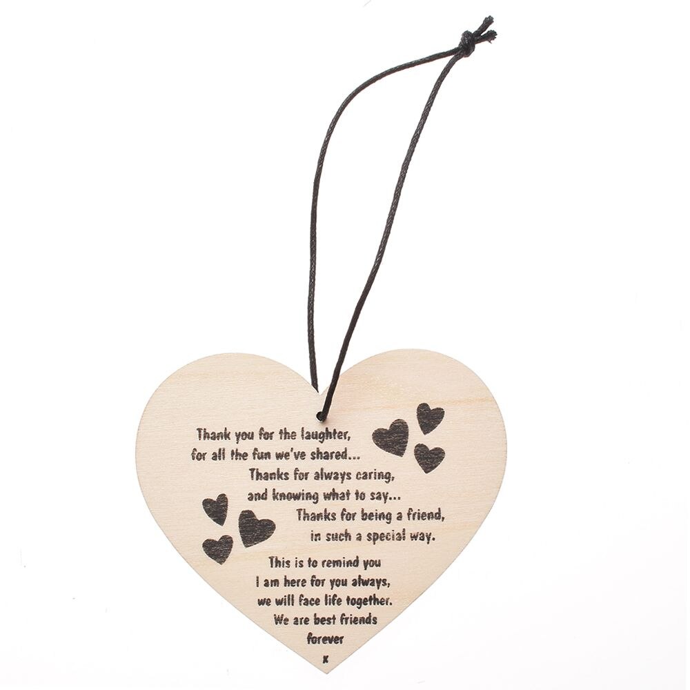 'Thanks for Being a Friend' Heart Plaque/Sign Best Friendship Decoration