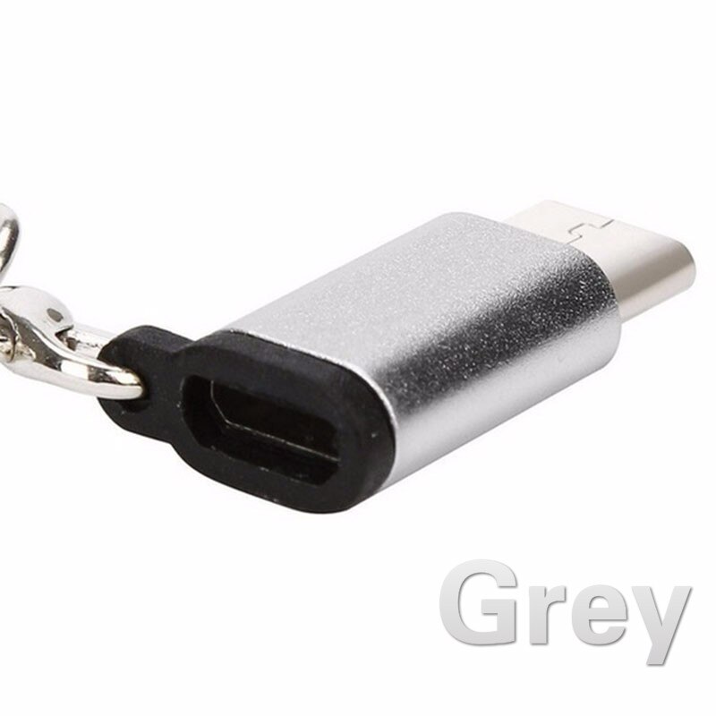 6 farver usb type c til mikro usb-konverter med nøglering metalopladningsdatakonverter til samsung huawei type-c usb-adapter: 05