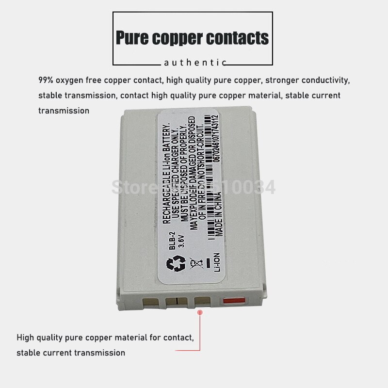 Battery BLB-2 800mAh For Nokia 3610 6500 6510 6590 6590i 7650 8210 8250 8270 8290 8310 8390 8850 BLB 2