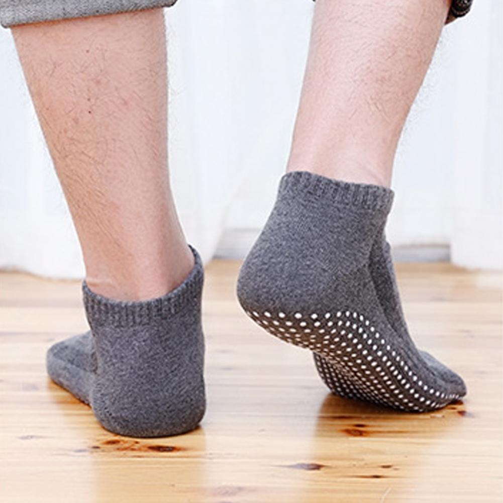 1 paire de chaussettes de Yoga pour hommes, respirantes, absorbe la sueur, antidérapantes, unisexes, Trampoline, Gym, Pilates, pour Yoga, Fitness