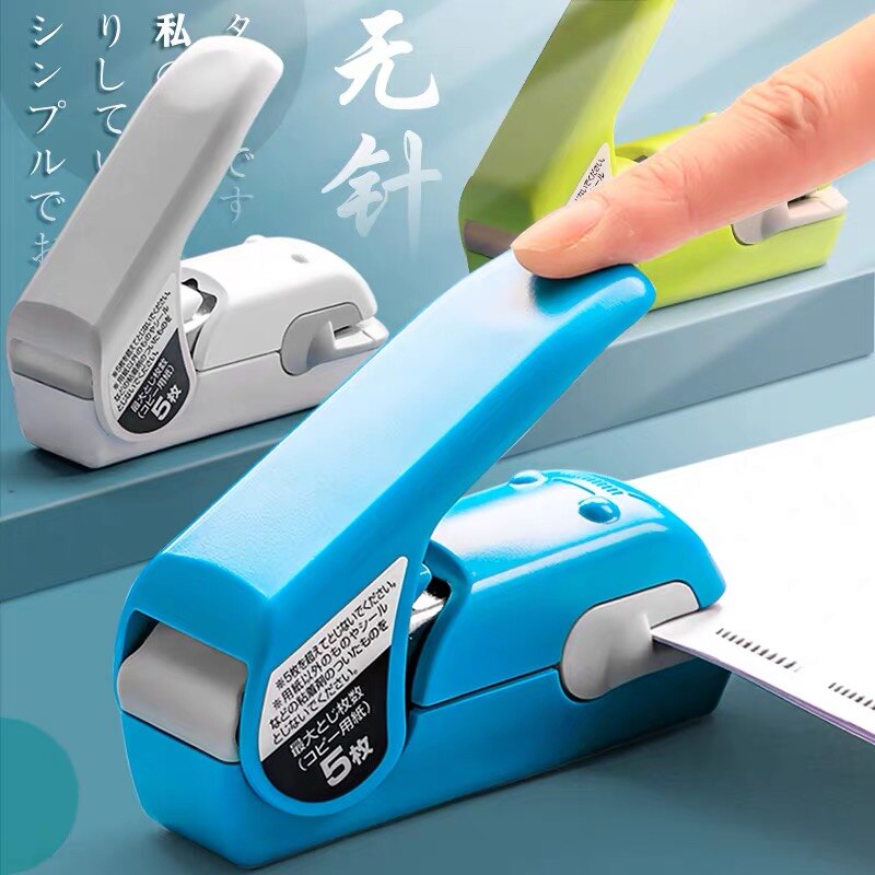 KOKUYO Stapleless Stapler Free Stapler Book Paper Mini Portable No Staples School Office Supplies For 5 Sheets or 10 Sheets