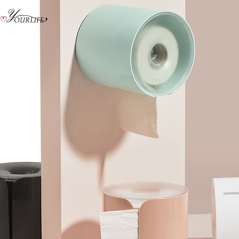 Oyourlife -seinälle kiinnitettävä wc -paperiteline 360 ° vedenpitävä wc -paperiteline koti wc -paperipyyhepidike