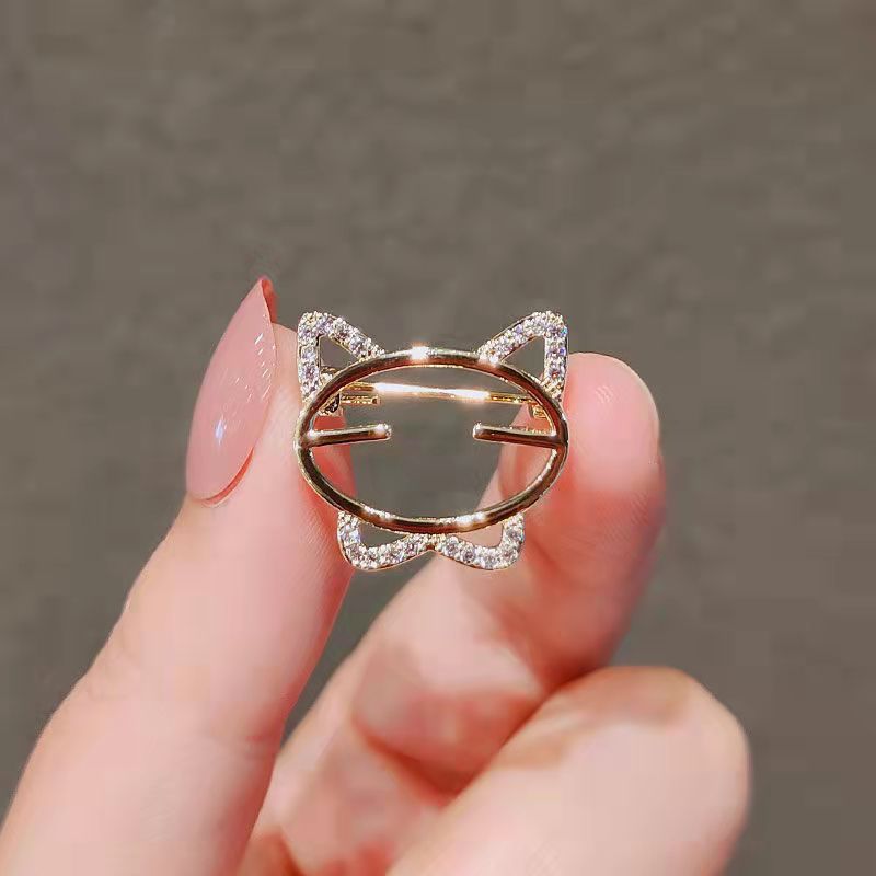 Conjunto de broches de para mujer, broches con lazo de flores, Pin de solapa antideslumbrante de Metal, alfileres fijos para ropa, suéter, abrigo, accesorios de ropa: COLOR ORO ROSADO