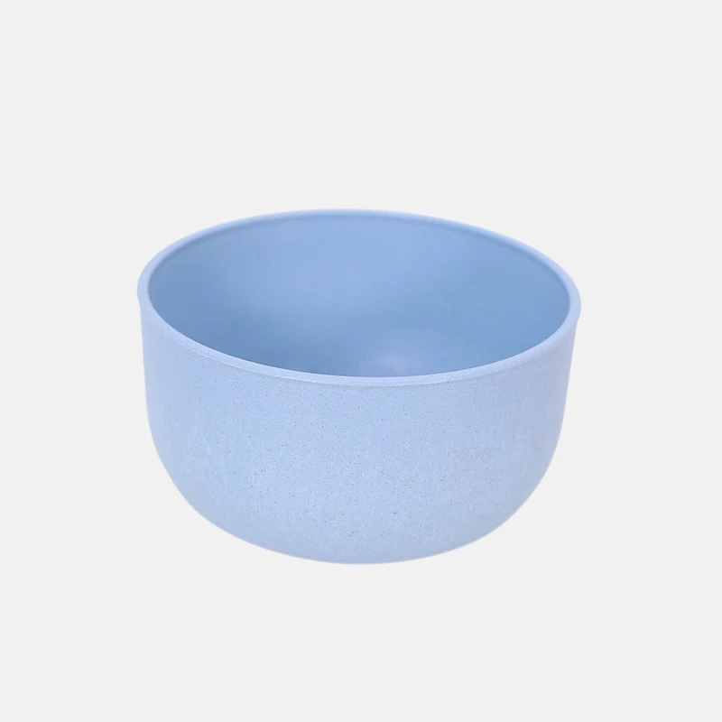 Husholdningskopp, tallerken, frokostblandingsbolle i én pakke, fruktgaffel, servise, risbolle, miljøvennlig plastbolle med hvetestrå: Grønn