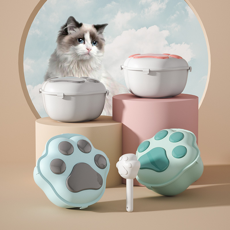 Aufbewahrungsbehälter für Tiernahrung, feuchtigkeitsbeständig, Aufbewahrungseimer für trockene Lebensmittel für Katzen, Aufbewahrung von Kunststoff-Aufbewahrungsbox zur Aufbewahrung von Haustiersnacks
