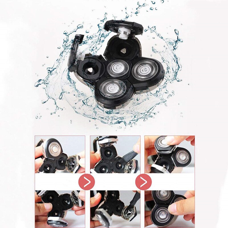 5 In 1 Bald Head Scheerapparaat Elektrisch Scheerapparaat Scheerapparaat Voor Mannen Cordless Waterdicht Heren Scheerapparaat Usb Oplaadbare Grooming Kit Met neus
