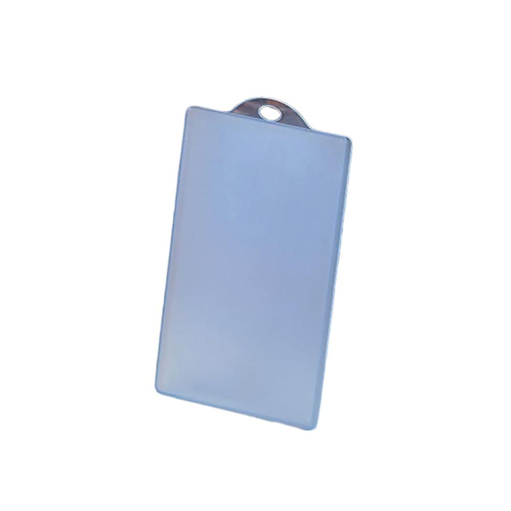 Przezroczysty dwustronny pionowy plastikowy identyfikator IC plakietka plastikowy matowy uchwyt na kartę pokrowiec kieszonkowy: Niebieski