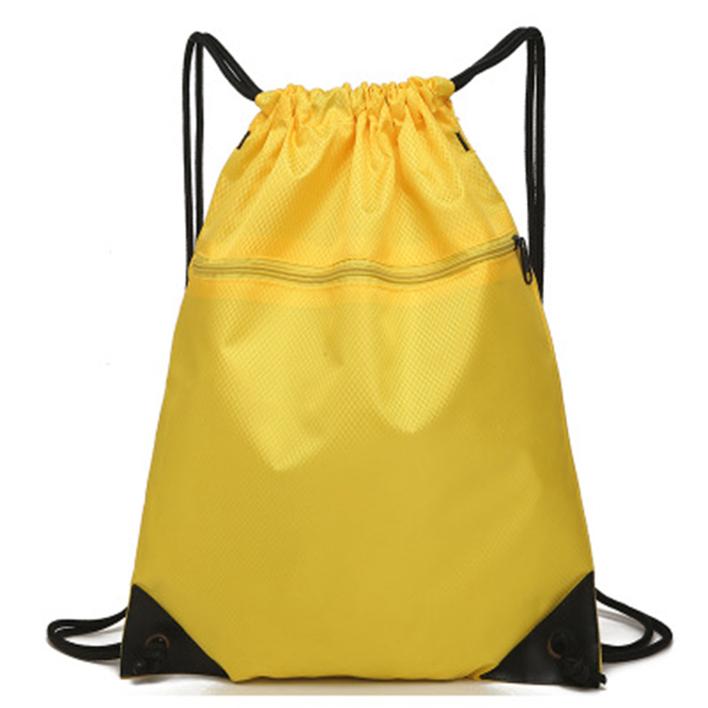 Unisex Drawstring Bag Simple Sports Backpack For Men Women Fitness Training Travel Lightweight Backpack Bag: Yellow