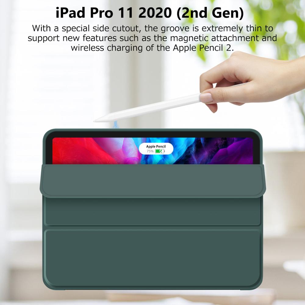 Yxayn hoesje voor ipad pro 11 ultraslank pu-leren smartcover zachte funda voor ipad pro 11 inch