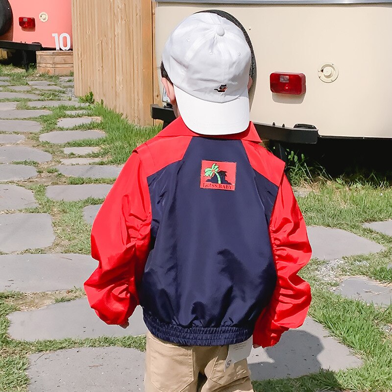 Abrigo rojo de primavera y otoño para niño, traje para niño, para adolescentes, ropa de de talla grande