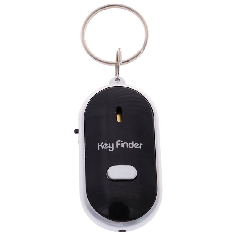 LED Light Torch Remote Sound Control Lost Key Finder Locator Keychain Mini Old Age Anti- Loss Device Alarm Locator Track: Black