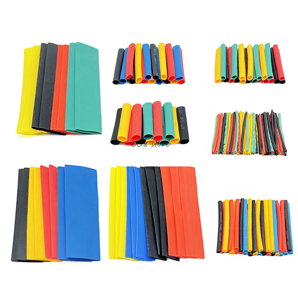 164pcs heat-resistant tube heat shrinkable packaging kit, heat shrinkable tube supporting wire and cable insulating tube