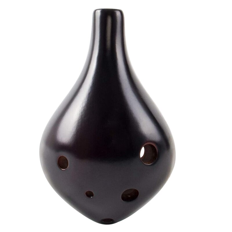 6 hul ocarina keramik alto c ocarina fløjte (halsrem ledning med løb farve)