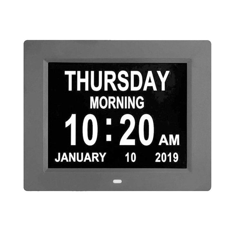 8 digital clock digital dia relógio led calendário hora data semana exibição visual com relógio para os idosos comprometimento adequado eletrônico t6a8