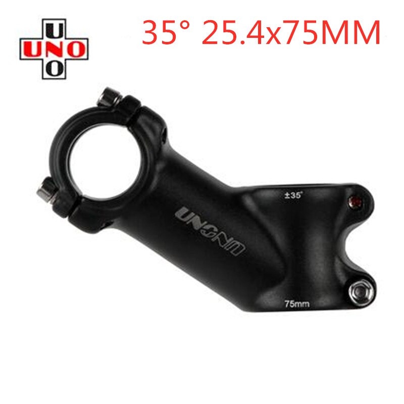 Uno mtb mountainbike racercykel frempind 28.6mm gaffel 25.4/31.8mm 35 grader 70/90/100/110mm cykel frempind sort og sølv: 25 4-75mm