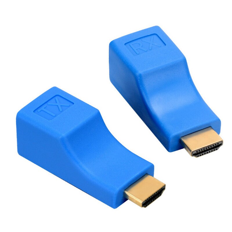 1 Paar RJ45 4K Hdmi-Compatibel Extender Uitbreiding Tot 30M Over CAT5e Cat6 Netwerk Ethernet Lan voor Hdtv Hdpc Dvd PS3 Stb