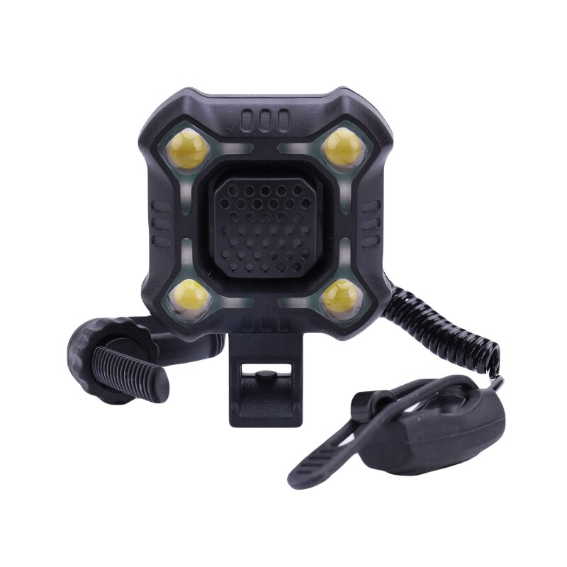 2 In 1 Bicycle Ling Light 140db USB Charging Mountain Bike Road Car Front Handle Electronic Waterproof Horn Lamp Bicycle Bell: B