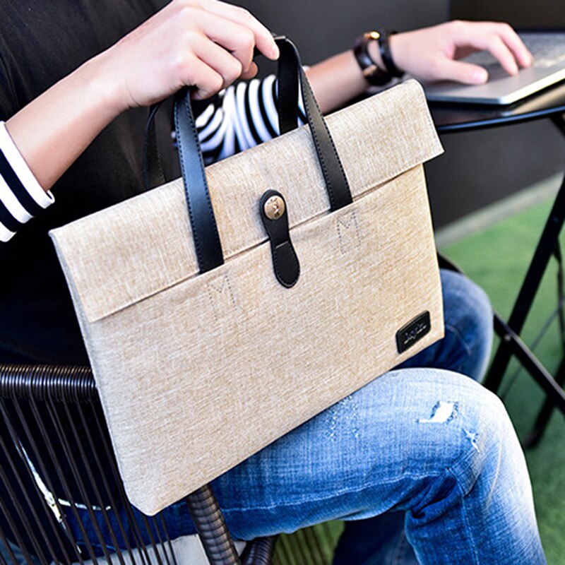 Unisex laptoptas met rits, multifunctionele voering, computertas, uitschuifbare handgreep, computerbehuizing