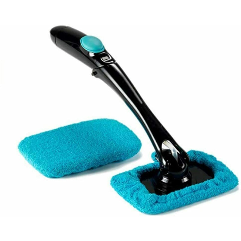 Car Folding Portable Water Spray Window Brush Glass Cleaner Wiper Scraper Windshield Rotating Fog Clean Brushes Windscreen Tool
