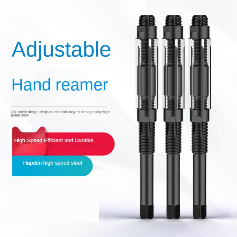 Adjustable hand reamer, hardened high-speed steel twist handle, adjustable reaming, straight shank, adjustable floating reamer,