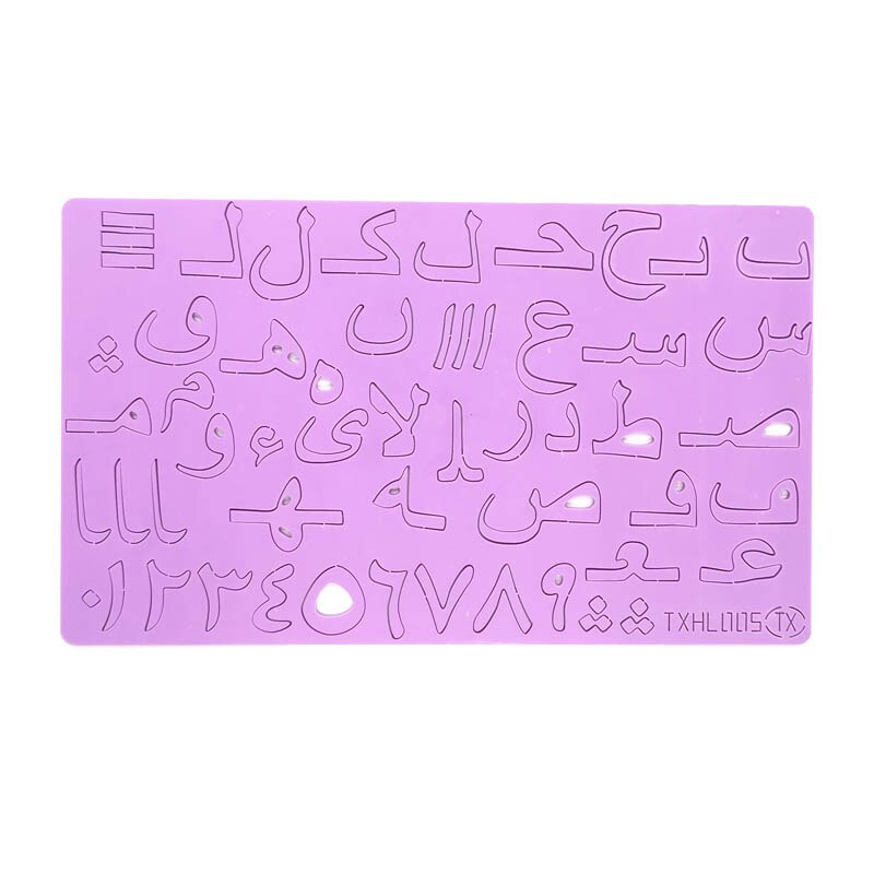 Kageværktøj arabisk kapital/alfabet/tal præget udskærerform bogstav kage/småkageudstikker stempel fondant kageudsmykningsværktøj: L005