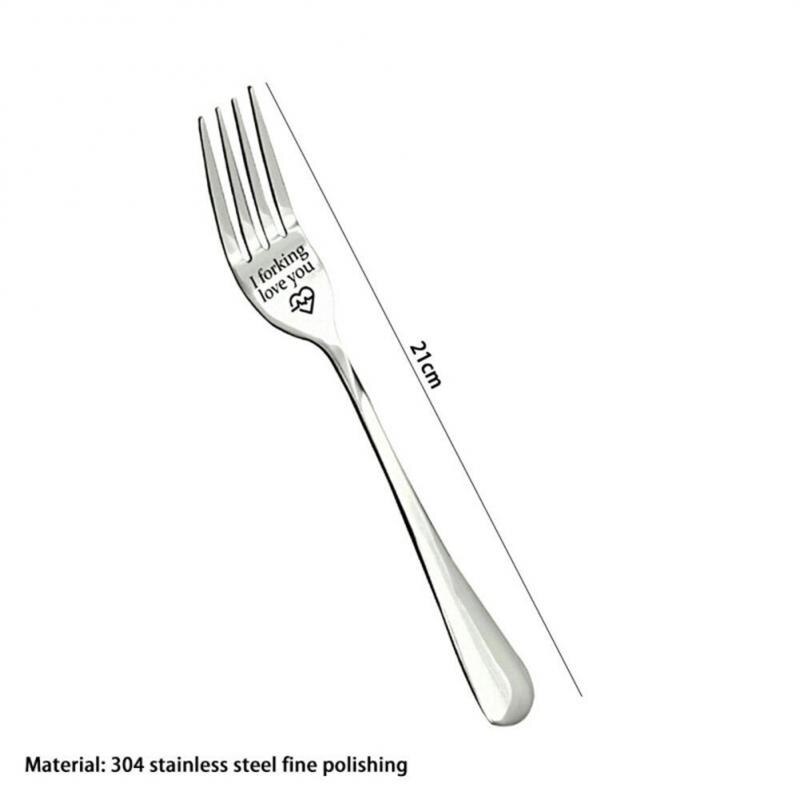 Fork With Blessing Words Stainless Steel Blessings Fork For Relatives Tableware Funny Engraved Fork For Boyfriend
