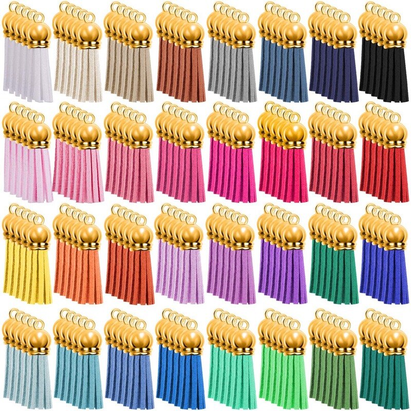 160 stuks sleutelhanger kwastjes leren kwastjes sieraden maken kwastjes hangers kwastjes bedeltjes voor sleutelhangers doe-het-zelf knutselbenodigdheden