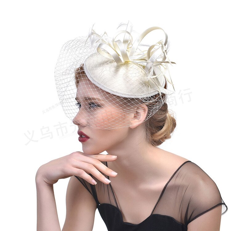 Braut Netz Feder Hüte Weiß verrotten Schwarz VogelkäFeige Netz Hochzeit Hüte Braut Fascinator Gesicht Schleier Braut Hüte Hochzeit Zubehör: 4
