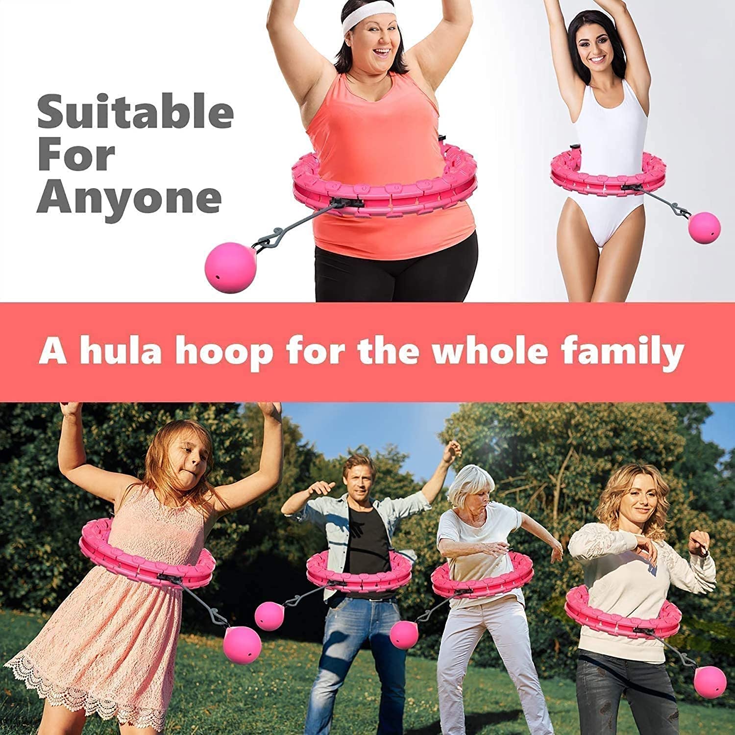 Hula-Aro inteligente para ejercicio, Cerceaux de Fitness, para ejercicio de pesas