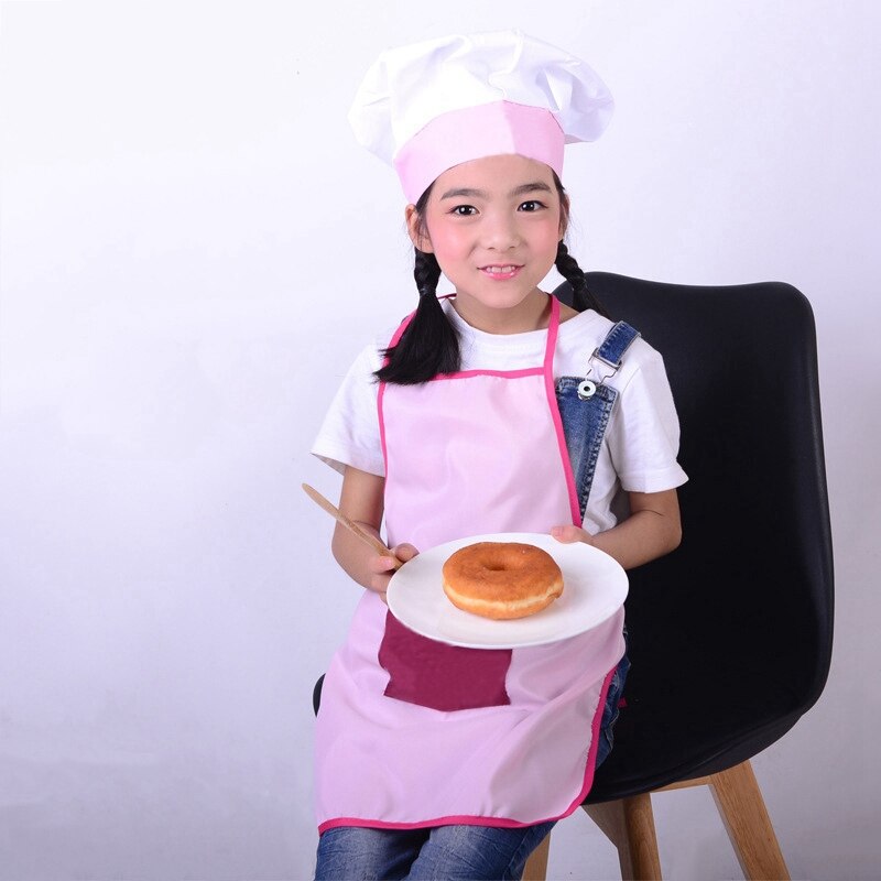 Children Front Pocket Bib Apron Kid Boys Girls Apron Kitchen Child Craft Kids Apron Child Painting Cooking