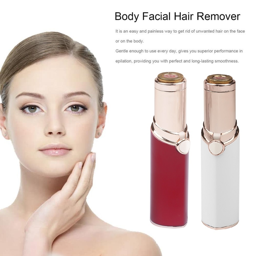 Mini épilateur sans douleur pour le corps, sourcils, en forme de rouge à lèvres, cou, jambes, rasoir Facial