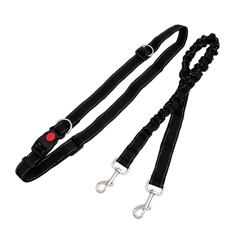 Nylon Hondenriem Elasticiteit Handen Gratis Huisdieren Training Reflecterende Hondenriem Hond Harnas Walking Jogging Lead Verstelbare Taille Touw