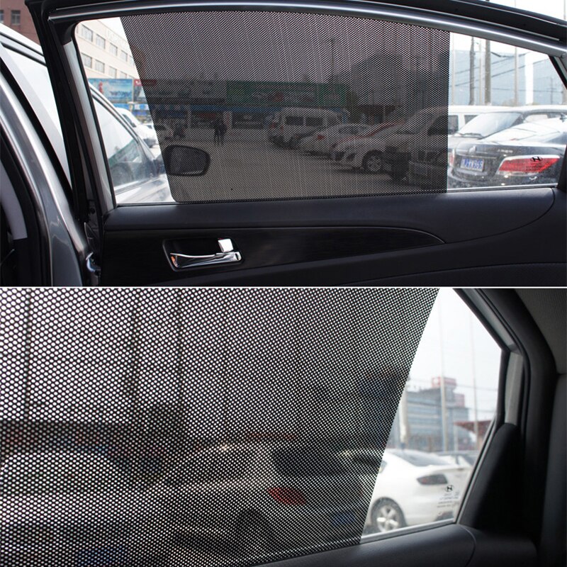 Diy Auto Zonneschermen Mesh Elektrostatische Stickers Side Window Zonnescherm Auto Gordijn Uv Bescherming Stickers Auto Exterieur Accessoires