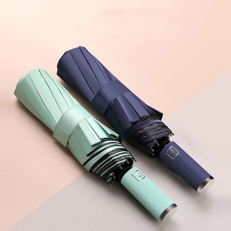 Womens Umbrella Windproof Strong Wind Resistant Men Folding Automatic Chinese 10K Sun And Rain Umbrella For Fish Big Parasol